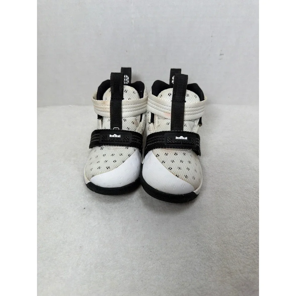 Nike Lebron Soldier 10 Toddler Basketball Shoes Size 7C White Black‎ 845123-100